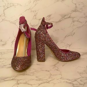 Multi color Glitter Heels